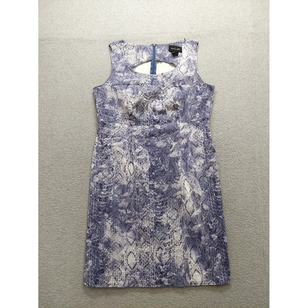 Focus Women Sheath Dress 10 Multicolor Animal Print Scoop Neck Sleeveless Party